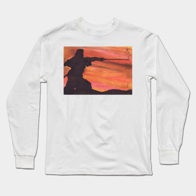 Samurai Warrior Long Sleeve T-Shirt by SpencerHart